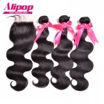 Brazilian Virgin Hair With Closure 4 Bundles Brazilian Body Wave With Closure,Brazilian Human Hair Weave Bundles With Closure