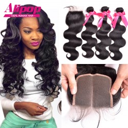 Brazilian Virgin Hair With Closure 4 Bundles Brazilian Body Wave With Closure,Brazilian Human Hair Weave Bundles With Closure