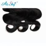 Brazilian virgin hair body wave 4pcs lot 100g 8-30inches 100% human hair Ali sky hair brazilian body wave more wavy Grade 7A