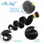 Brazilian virgin hair body wave 4pcs lot 100g 8-30inches 100% human hair Ali sky hair brazilian body wave more wavy Grade 7A