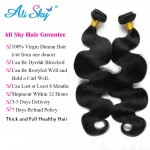 Brazilian virgin hair body wave 4pcs lot 100g 8-30inches 100% human hair Ali sky hair brazilian body wave more wavy Grade 7A