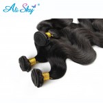 Brazilian virgin hair body wave 4pcs lot 100g 8-30inches 100% human hair Ali sky hair brazilian body wave more wavy Grade 7A