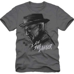Breaking Bad WALTER HEISENBERG I AM THE DANGER Dark Grey T-Shirt Men's Summer Short Sleeve Print Shirt Camisetas uomo Shirts