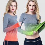 Breathable Quick Dry Women T Shirt 2017 Spring Long Sleeve Ladies Women High elasticity T-shirt Fitness Tees T-shirt Women Top