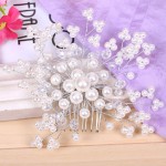 Bridal Pearl Crystal Rhiestone Hair Clip Bridesmaid Jewelry Pearl Diamante Hairpin Hairgrip Accessories
