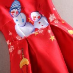 BunniesFairy 2017 New Arrival Snowman Cartoon Print High Waist Red Vest Dress Christmas New Year Party Wear Vestidos de Fiesta