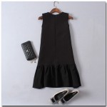 Butterfly and Flowers Embroidery Ruffles Women  Mini Dress 2017 Spring Elegant O-Neck Sleeveless Female Tank Vestido