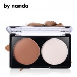By Nanda Face Shading Powder Contour Bronzer Highlighter Palette Set Trimming Powder Makeup Face Contour Grooming Pressed Powder