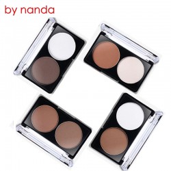 By Nanda Face Shading Powder Contour Bronzer Highlighter Palette Set Trimming Powder Makeup Face Contour Grooming Pressed Powder