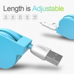 CAFELE 2 in 1 retractable USB fast charging Cable 1.5m For iPhone 7 6s plus and micro android use cable for IOS 10 iphone SE 5s