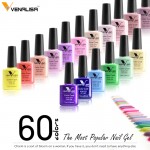 CANNI Factory Supply Venalisa 60 Colors Nail DIY Soak off Gel uv led 7.5ml nail art Enamel gel nails polish uv varnish lacquer 