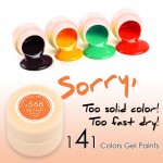 CANNI Painting Gel 5ml LED Lamp 141 Pure Solid Colors 2017 Hotest 50618 Gel Polish Nail Art Design Nail Gel Varnish Paint UV Gel