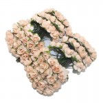 CCINEE 144PCS One lot  1cm Head Multicolor Artificial Paper Flowers Rose Used For Decorative Gift