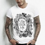CDJLFH Brand Men Summer Fashion 9 Prints Short Sleeve O Neck T-shirt Men White Tops Shirt S M L XL XXL Size