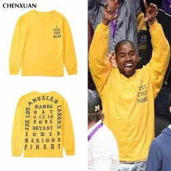 CHENXUAN 2017  Kanye West I Feel Like Kobe long sleeve commemorate T shirt