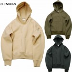 CHENXUAN Very good quality nice hip hop hoodies with fleece WARM winter mens kanye west hoodie sweatshirt swag solid  pullover