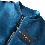 CHICING Women Warm Velvet Solid Color Short Long Sleeves Coat 2016 New Fashion Winter Basic Padded Flight Bomber Jacket B1610015