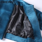 CHICING Women Warm Velvet Solid Color Short Long Sleeves Coat 2016 New Fashion Winter Basic Padded Flight Bomber Jacket B1610015