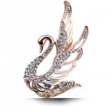 CINDY XIANG 3 colors choose rhinestone and crystal swan brooches for women elegant animal pins and brooches fashion jewelry 2017