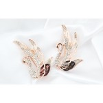 CINDY XIANG 3 colors choose rhinestone and crystal swan brooches for women elegant animal pins and brooches fashion jewelry 2017