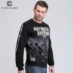 CITY CLASS 2016 Autumn&Winter Men's Sweatshirts of Brand Clothing Letter pattern Hoodies for Male Outerwear City Photo 2765