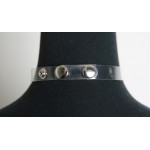 CM697 Fashion punk Jewelry sweet heart Necklace, Clear Transparent PU Leather Choker Punk Goth 100% Handmade Collar Necklace