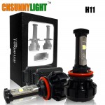 CNSUNNYLIGHT Super Bright Car LED Headlight Kit H4 H13 9007 Hi/Lo H7 H11 9005 9006 w/ XHP50 Chips Replacement Bulbs 3000K 4300K