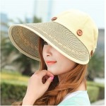 COKK New Retail Fashion Women Wide Large Brim Floppy Summer Beach A Sun Hat Straw Hat Button Cap Summer Hats For Women