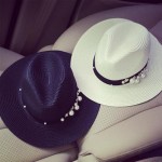 COKK New Spring Summer Hats For Women Flower Beads Wide Brimmed Jazz Panama Hat Chapeu Feminino Sun Visor Beach Hat Cappello