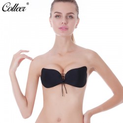 COLLEER Sexy Push Up Bra Silicone Lace Up Bralette Big Size BH soutien gorge Invisible Strapless Bras for Women soutien gorge