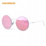 COLOSSEIN Retro Round Sunglasses Brand Unisex Sunglasses Metal Frame With Polarized Lens Hot Street Style