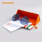 COLOSSEIN Retro Round Sunglasses Brand Unisex Sunglasses Metal Frame With Polarized Lens Hot Street Style