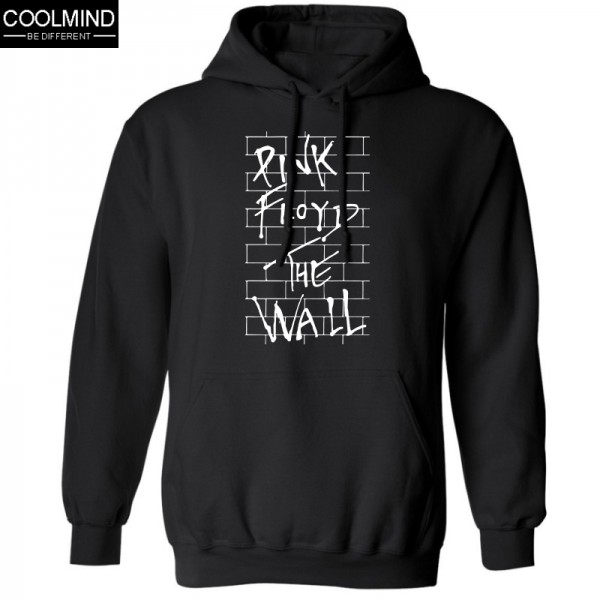 COOLMIND men Cool fleece pink floyd the wall print hoodies fashion casual cotton blend mens hoodies and sweatshirts 2017