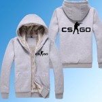 CSGO CS:GO Winter Zipper Thicken Hoodies sweatshirt Men's Fleece Full Jacket Cotton Cozy Hooded Pullover Outwear Coat