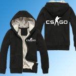 CSGO CS:GO Winter Zipper Thicken Hoodies sweatshirt Men's Fleece Full Jacket Cotton Cozy Hooded Pullover Outwear Coat