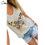 CWLSP Fashion T shirt Women Bling Sequined 3D Butterfly V-Neck Petal Sleeve Camisetas Mujer Casual Tee Shirt Femme QA1314