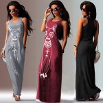 Candy Color Long Women Summer Dress 2015 Robe Plus Size Sleeveless Tank Ladies Dress Women Sexy Party Maxi Dresses Vestidos