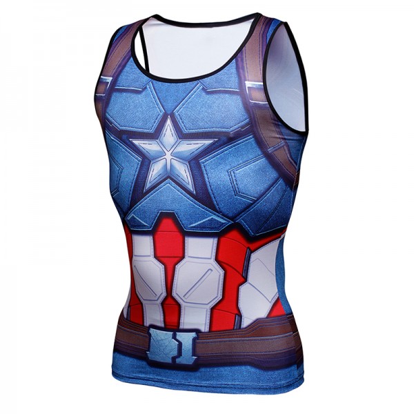 Captain America 3 Men G YM Tank Tops 3D Print Men Bodybuilding Tank Top Fitness Shirt Bodybuilding and Fitness Sleeveless Tanks
