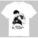 Captain Tsubasa T-Shirt White Short Sleeve Cartoon Captain Tsubasa Top Tees Shirt For Adult