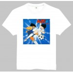 Captain Tsubasa T-Shirt White Short Sleeve Cartoon Captain Tsubasa Top Tees Shirt For Adult