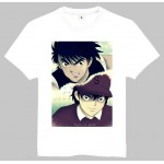 Captain Tsubasa T-Shirt White Short Sleeve Cartoon Captain Tsubasa Top Tees Shirt For Adult