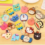 Cartoon Anime beautiful Silicone hello Kitty and Minnie key fashion owl key cover key chain key ring keychain women present