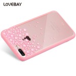 Cartoon Cat Cherry Tree Pattern Phone Case For iPhone 7 7 Plus 6 6s Plus 5 5s SE 5C 4 4S Hard Transparent Flowers Back Cover
