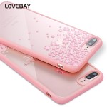 Cartoon Cat Cherry Tree Pattern Phone Case For iPhone 7 7 Plus 6 6s Plus 5 5s SE 5C 4 4S Hard Transparent Flowers Back Cover