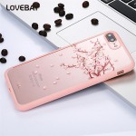 Cartoon Cat Cherry Tree Pattern Phone Case For iPhone 7 7 Plus 6 6s Plus 5 5s SE 5C 4 4S Hard Transparent Flowers Back Cover