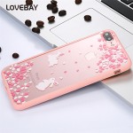 Cartoon Cat Cherry Tree Pattern Phone Case For iPhone 7 7 Plus 6 6s Plus 5 5s SE 5C 4 4S Hard Transparent Flowers Back Cover