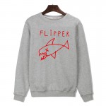 Cartoon Flipper Fish new hoodies men brand designer mens sweatshirt men in 3xl harajuku sweatshirt autumn Black/gray XXS