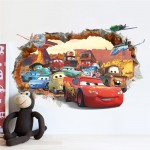 Cartoon cars child room wall stickers for kids room boy bedroom wall decals window poster 3D car wall sticker wallpaper