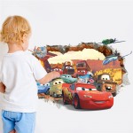 Cartoon cars child room wall stickers for kids room boy bedroom wall decals window poster 3D car wall sticker wallpaper