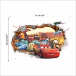 Cartoon cars child room wall stickers for kids room boy bedroom wall decals window poster 3D car wall sticker wallpaper